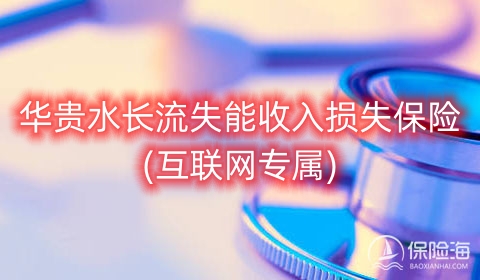 华贵水长流失能收入损失保险(互联网专属)保什么?可靠吗?